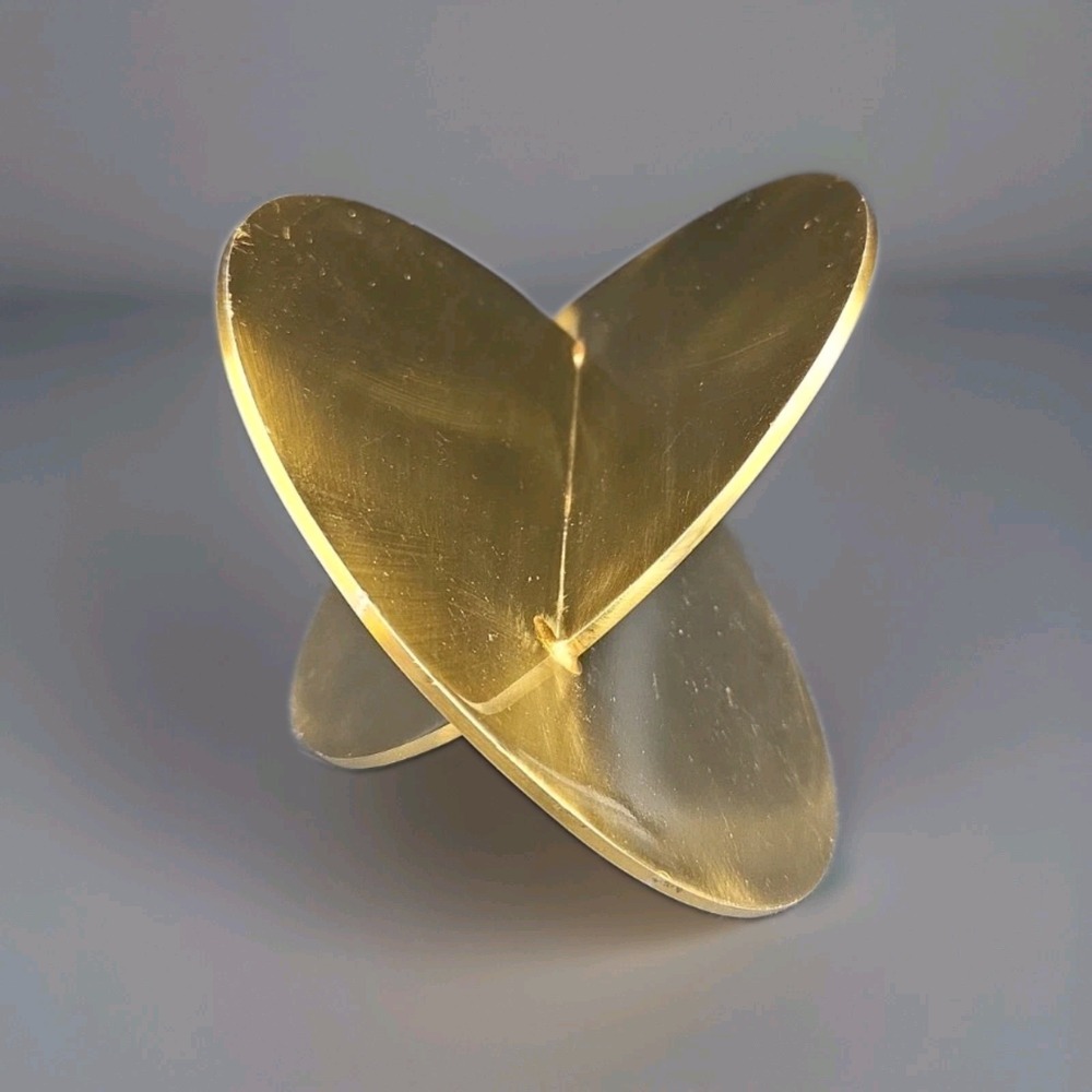 Nate Berkus Double Circle Sculpture elegant bohemian gold decor - Picture 3 of 5